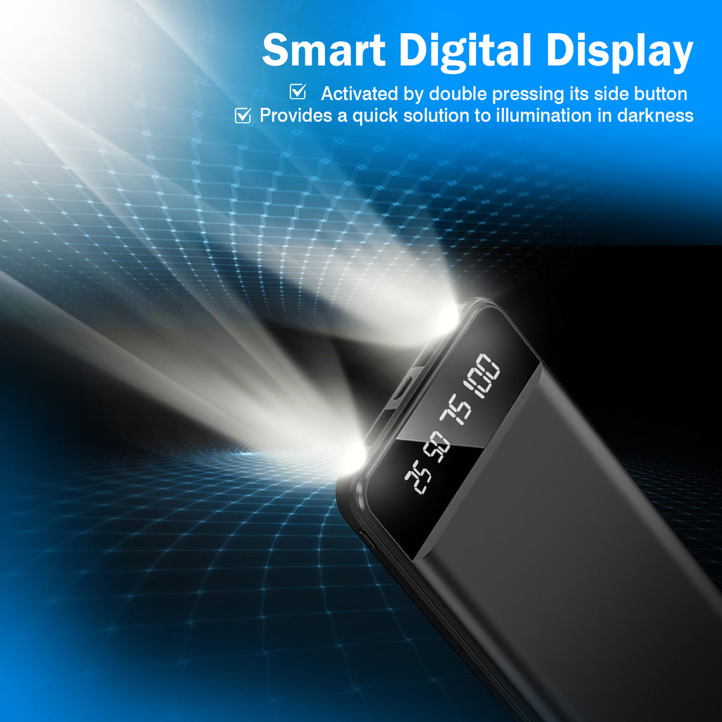 Portable Power Bank 10000mAh - Ultra Slim Fast Charging Battery Pack